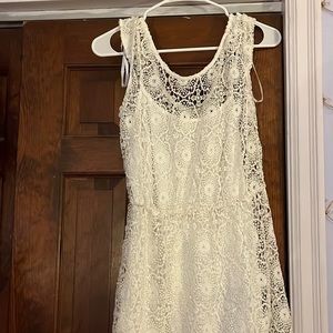 American rag, white lace, size S